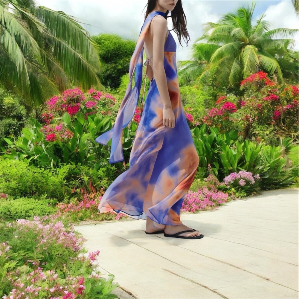 Zara Multicolor Long Sleeve Dress